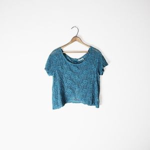 UO // Boxy Button-Back Top